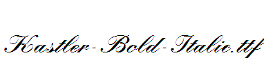 Kastler-Bold-Italic