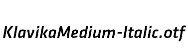 KlavikaMedium-Italic