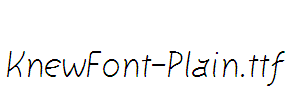 KnewFont-Plain