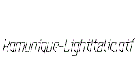 Komunique-LightItalic