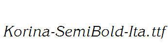 Korina-SemiBold-Ita