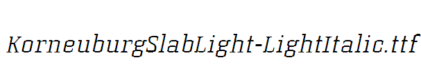 KorneuburgSlabLight-LightItalic