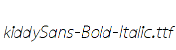 kiddySans-Bold-Italic