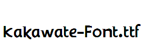 Kakawate-Font