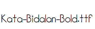 Kata-Bidalan-Bold