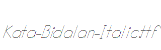 Kata-Bidalan-Italic