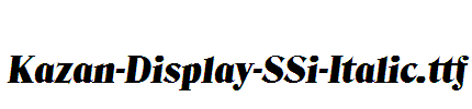 Kazan-Display-SSi-Italic