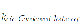 Kelt-Condensed-Italic