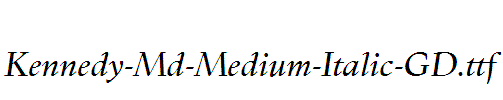 Kennedy-Md-Medium-Italic-GD