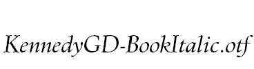 KennedyGD-BookItalic