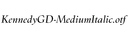 KennedyGD-MediumItalic