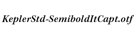 KeplerStd-SemiboldItCapt