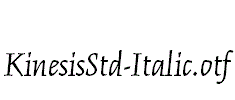 KinesisStd-Italic