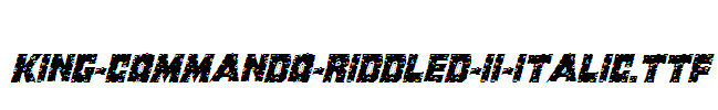 King-Commando-Riddled-II-Italic