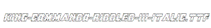 King-Commando-Riddled-III-Italic