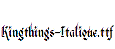 Kingthings-Italique