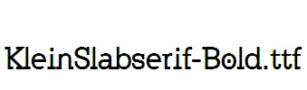 KleinSlabserif-Bold