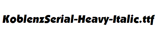 KoblenzSerial-Heavy-Italic