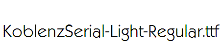 KoblenzSerial-Light-Regular