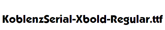 KoblenzSerial-Xbold-Regular