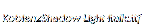 KoblenzShadow-Light-Italic