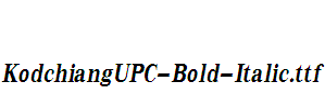 KodchiangUPC-Bold-Italic