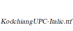 KodchiangUPC-Italic