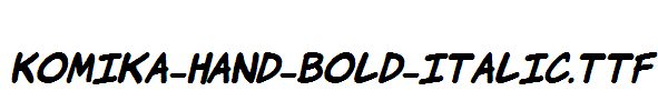 Komika-Hand-Bold-Italic