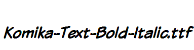 Komika-Text-Bold-Italic