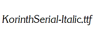 KorinthSerial-Italic