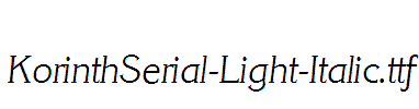 KorinthSerial-Light-Italic