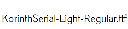 KorinthSerial-Light-Regular