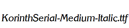 KorinthSerial-Medium-Italic