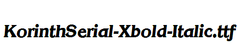 KorinthSerial-Xbold-Italic