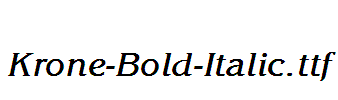 Krone-Bold-Italic