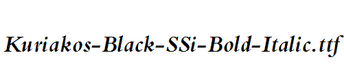 Kuriakos-Black-SSi-Bold-Italic