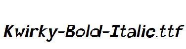 Kwirky-Bold-Italic