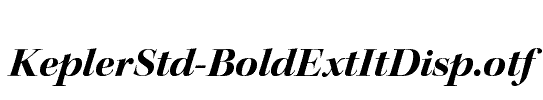 KeplerStd-BoldExtItDisp