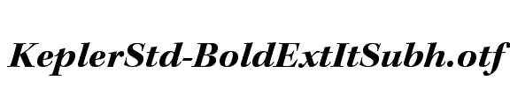KeplerStd-BoldExtItSubh