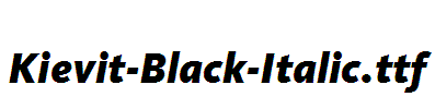 Kievit-Black-Italic