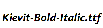Kievit-Bold-Italic