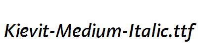 Kievit-Medium-Italic