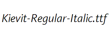 Kievit-Regular-Italic