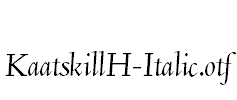 KaatskillH-Italic