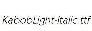 KabobLight-Italic