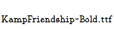 KampFriendship-Bold