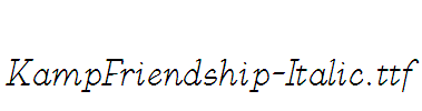 KampFriendship-Italic