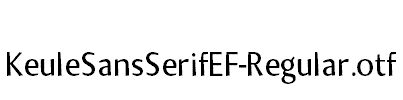 KeuleSansSerifEF-Regular