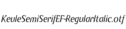 KeuleSemiSerifEF-RegularItalic