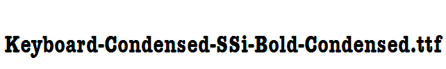 Keyboard-Condensed-SSi-Bold-Condensed